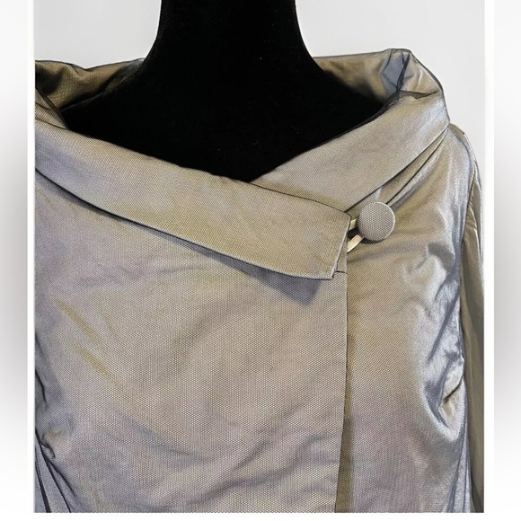 Made In Italy Jacket J.Au.G. Crop M Black Tulle Over White Cotton Retro 50s Look - Picture 4 of 12